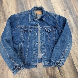 Levi's Vintage 80s Blanket Denim Trucker Jacket Size 40L